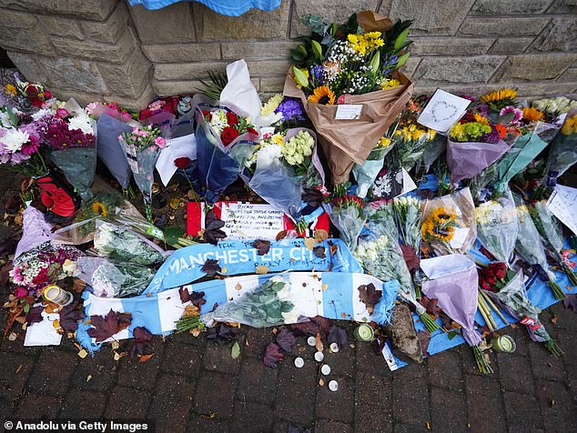 Touching tributes and heartfelt messages were left by mourners outside his home last month