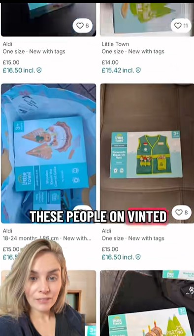 Mum rages after spotting Aldis wooden toys sale on Vinted for double the price, , (no perm) https://www.tiktok.com/@casadecullen/video/7559142365575777558?_r=1&_t=ZN-90QWsqaWqrm