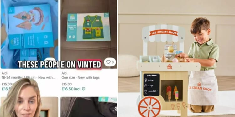 Mum rages after spotting Aldi’s wooden toys on Vinted for double as ‘worst of the worst' upload before even getting home
