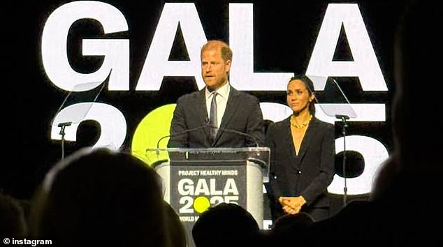 Meghan was joined on stage by Harry, who also shared words of wisdom about the dangers of technological advancements