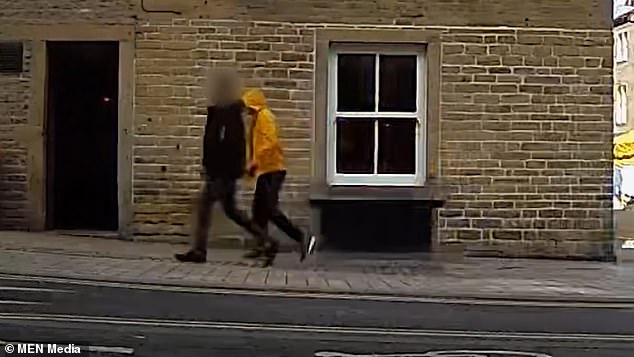 While the footage goes blank during the knife attack, the horrifying aftermath can be seen as Ahmad clutches his neck as he walks away in shock, while Franco flees the scene