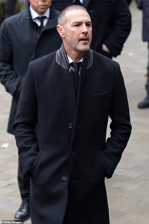Paddy McGuinness attends the funeral of Ricky Hatton at Manchester Cathedral this morning