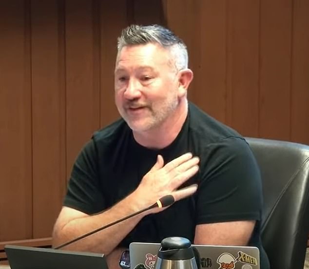 Vancouver city commissioner Scott Jensen became emotional as he apologised over a 'transphobic' Harry Potter event due to take place in the city