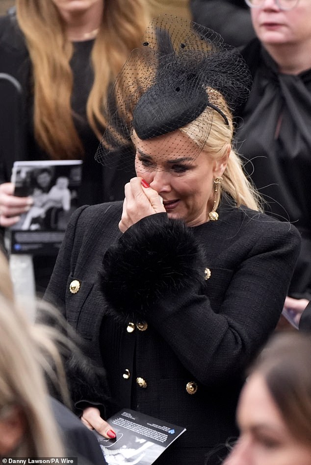 Claire Sweeney leaves the funeral of her former boyfriend Ricky Hatton this afternoon