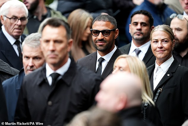 Former boxer Kell Brook arrives ahead of the funeral service for Ricky Hatton today