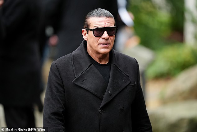 Football Factory actor Tamer Hassan arrives at Manchester Cathedral today