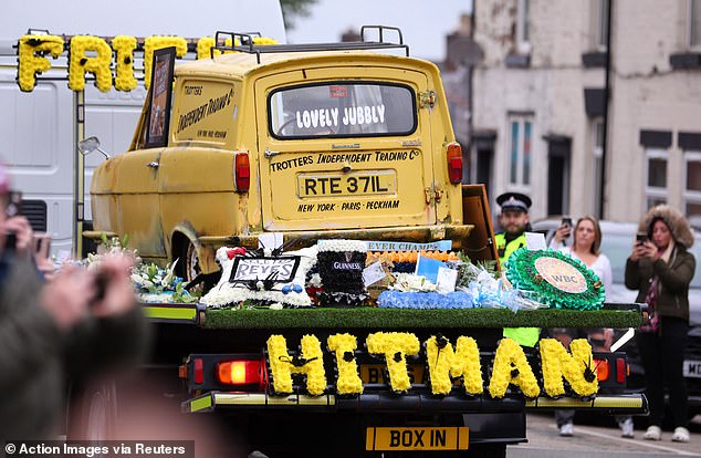 Hatton's three-wheeled Reliant Robin from Only Fools and Horses outside Hatton's Gym today
