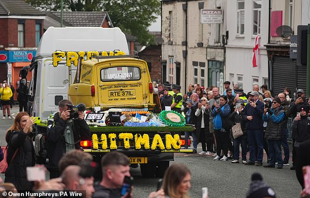 Hatton's three-wheeled Reliant Robin from Only Fools and Horses outside Hatton's Gym today