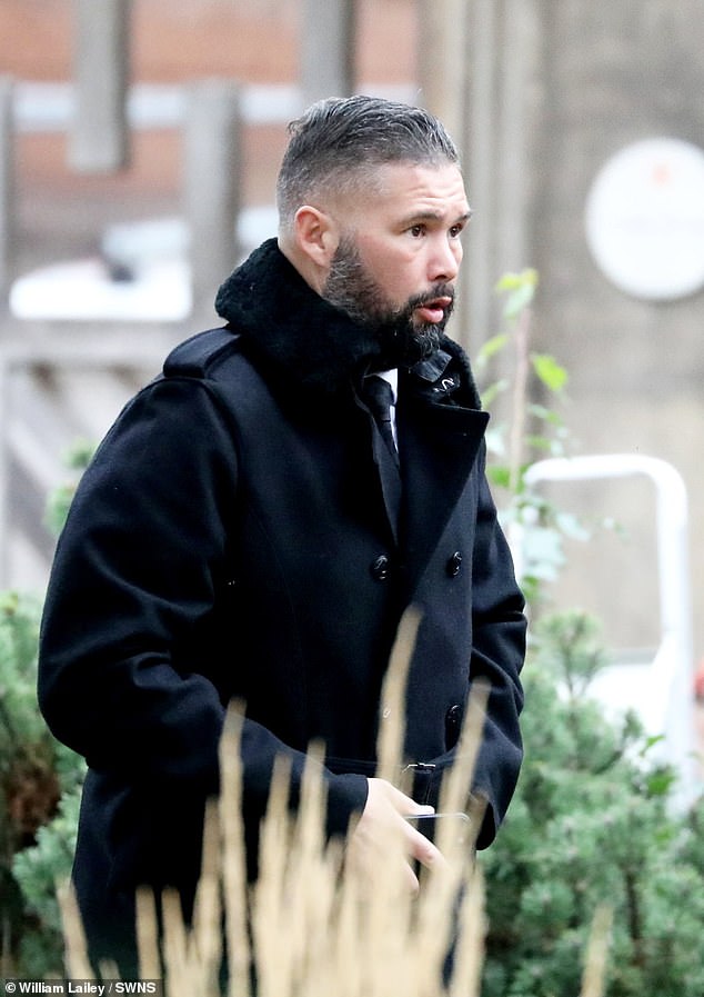 Former boxer Tony Bellow arrives at Manchester Cathedral for the funeral this morning