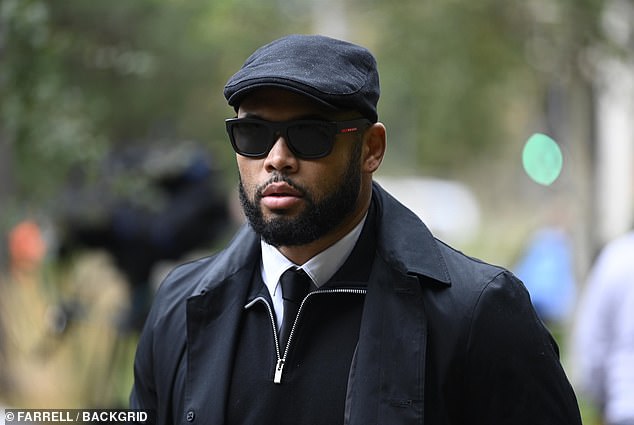 British former boxer Frazer Clarke arrives at Manchester Cathedral for the funeral today