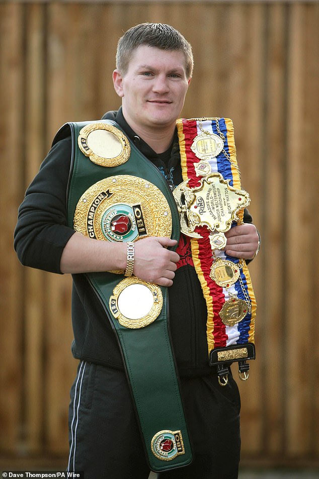 Ricky Hatton poses for photographers following a press conference in Manchester in 2009