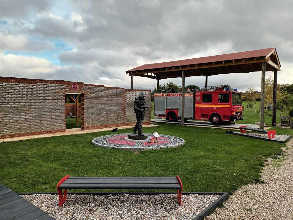 The Living Memory Memorial in Rettendon, a war memorial on the site of the Essex Boys Murders.
