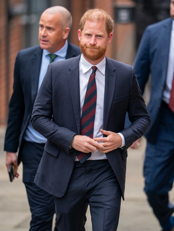 Prince Harry, Duke of Sussex, arrives at The High Court for his trial.