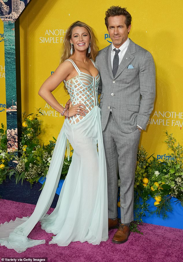 The actor dropped a bombshell during his last appearance on September 25, in which he revealed he had shouted at his wife, 'F**k you!' as he tried to speak to Bill Murray - Lively pictured with Reynolds in April