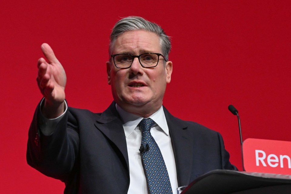 Keir Starmer speaking at the Labour Conference.