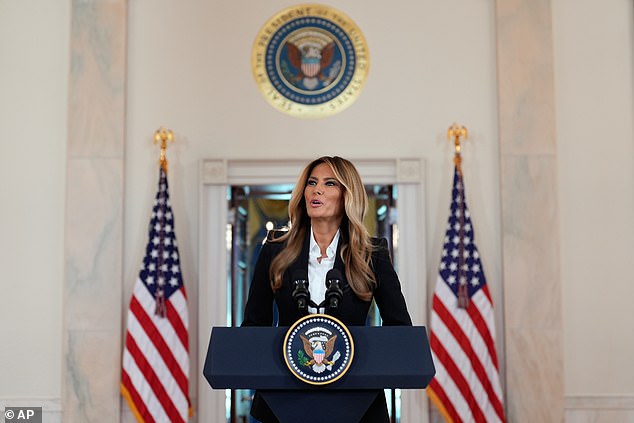 First Lady Melania Trump said Friday she has been speaking with Putin about the wellbeing of children torn away from their families during the Ukrainian war