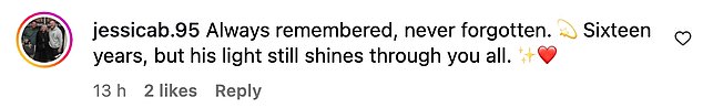 Fans flocked to the comment section to share their love for the band member and to honour his memory writing