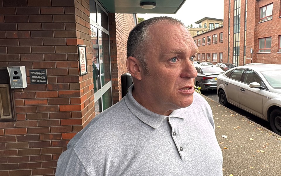 Steve Townsend talking to media after the conclusion of his brother's inquest.