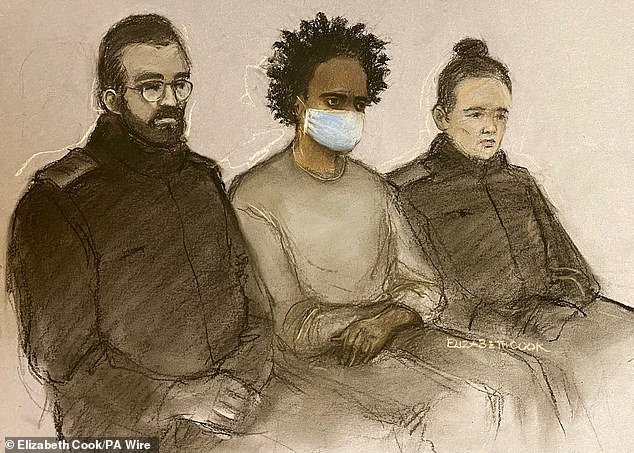 Rudakubana in court. He was sentenced to a minimum term of 52 years for his crimes