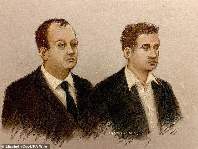 Christopher Berry, left, and Christopher Cash appearing at Westminster Magistrates' Court
