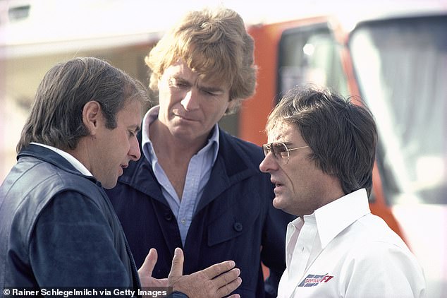 Max Mosley (centre) and Bernie Ecclestone (right) talk to ATS team principal Guenther Schmid in 1980. F1 supremo Ecclestone had a fearsome reputation as a man who ruled by fear