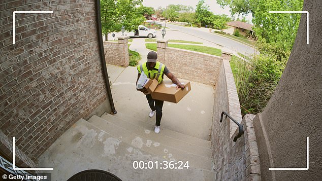 Ring lets you keep an eye on your neighbours, the postman, or any suspicious characters lurking around your house (file photo)