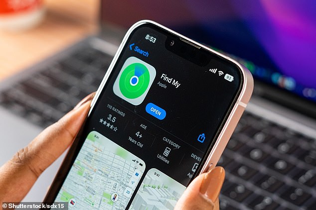 Apple's Find My app lets user locate iPhones and other devices on a map that shows their real-time location