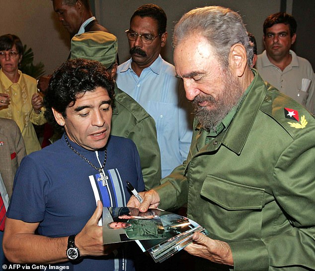 Diego Maradona idolised Fidel Castro and had a tattoo of the former Cuban leader on his leg