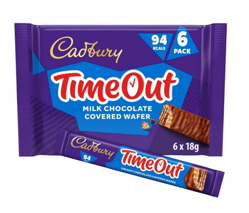 Cadbury Time Out milk chocolate wafer multipack.