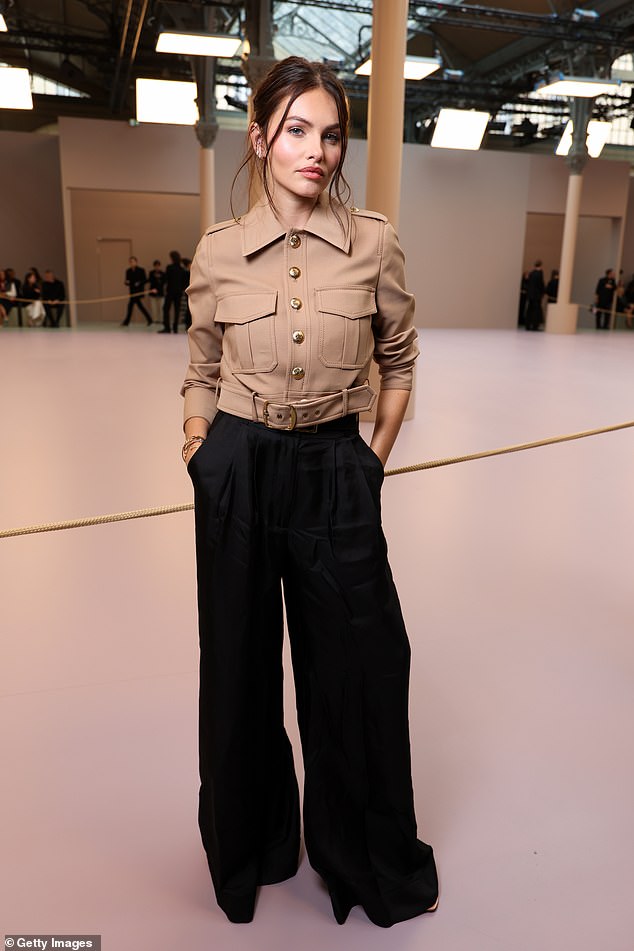 Pictured: Thylane Blondeau at the Zimmermann Womenswear Spring/Summer 2026 show as part of Paris Fashion Week