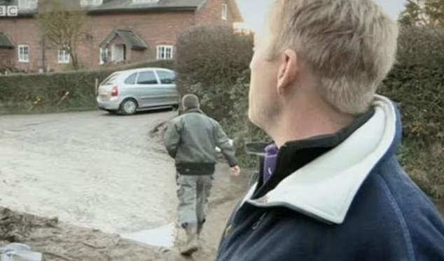 Chris the builder couldn't take it after learning that the property's ceiling would need torn down and redone