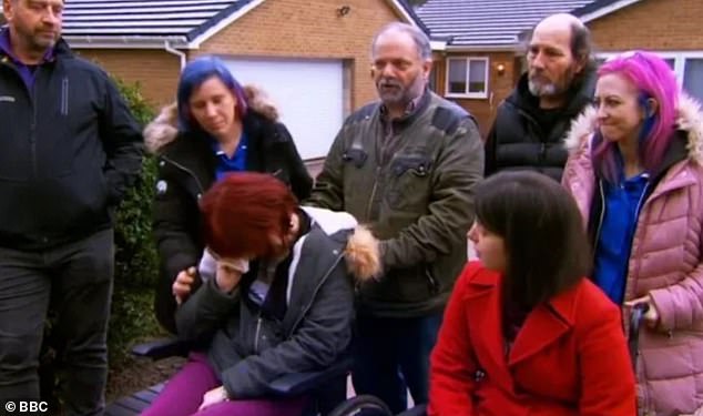 The assistance bars that had been installed in the bathroom for this homeowner's wheelchair-bound wife and daughter came loose during another DIY SOS disaster