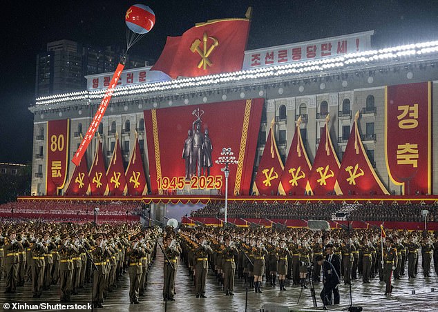 A military parade celebrating the 80th founding anniversary of the Workers' Party of Korea (WPK) is held in Pyongyang, the Democratic People's Republic of Korea (DPRK), Oct. 10, 2025