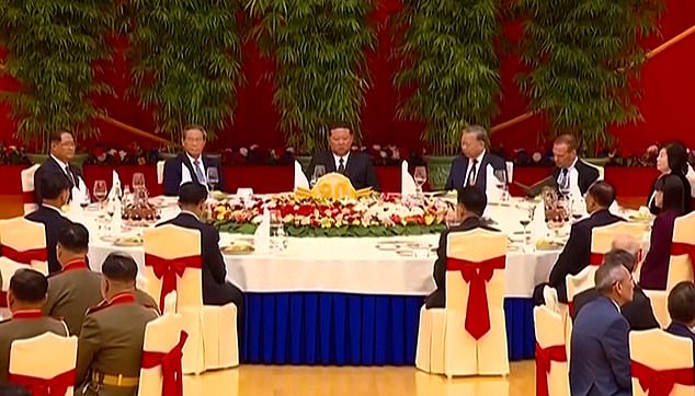 The North Korean dictator hosted world leaders at a state banquet in Pyongyang