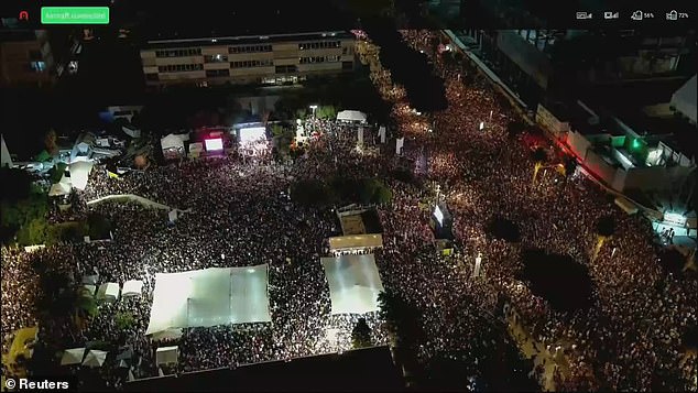 The Tel Aviv crowd is believed to be one of the biggest gatherings in Hostages Square