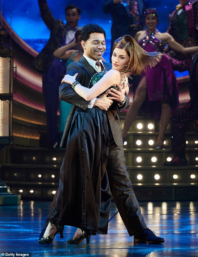 The former Love Island star has taken part in a number of on-stage musicals including Pretty Woman and Back to the Future (pictured here in The Great Gatsby)