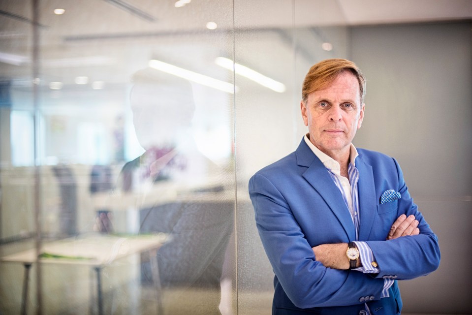 Thomas Zilliacus, CEO of YuuZoo Corp., stands for a photograph before a Bloomberg Television interview.