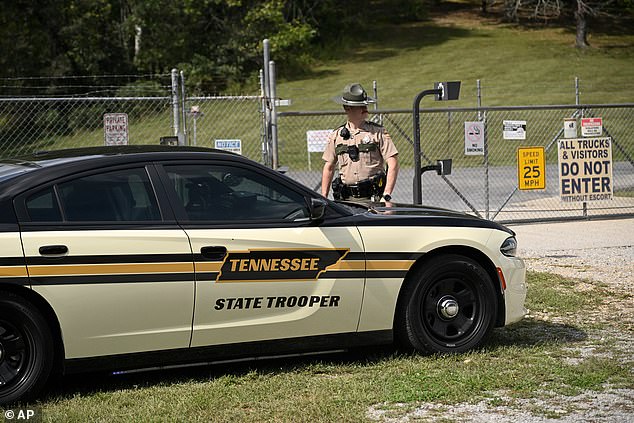 Humphreys County sheriff Chris Davis said during a press conference on Saturday that there were 'no survivors' recovered from Friday's explosion (File photo of a Tennessee state trooper)