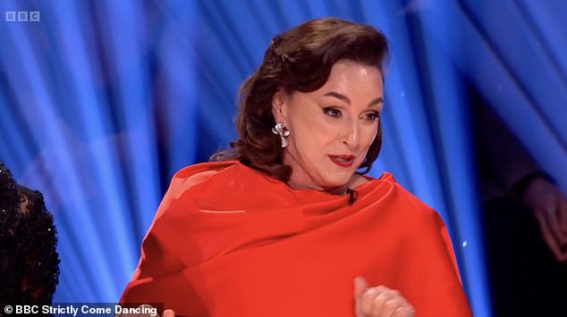 Emphasising her eyes, she went on: 'Well, he decided not to wear the shirt, and I mean the pecks were going. I mean to say you're just going from strength to strength, but you are quite extraordinary in every department'