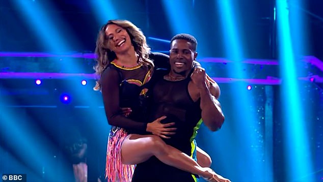 It comes weeks after Harry became emotional after his first live performance with pro partner Karen (pictured)