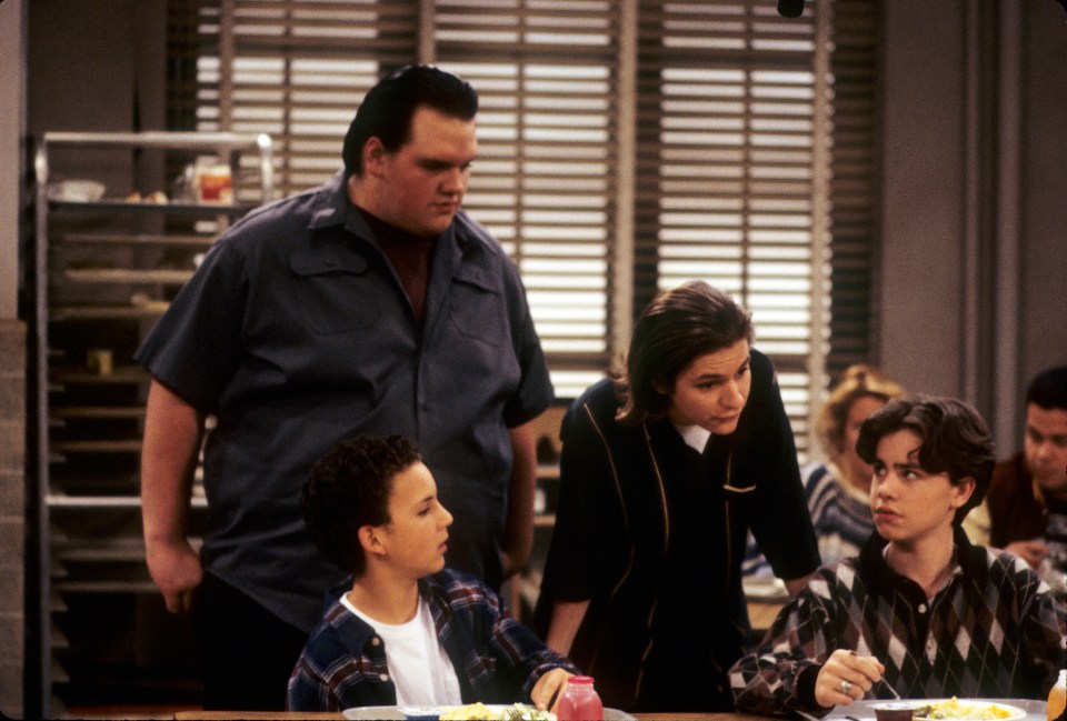 Ethan Suplee, Ben Savage, Blake Sennett, and Rider Strong on the TV show "Boy Meets World."