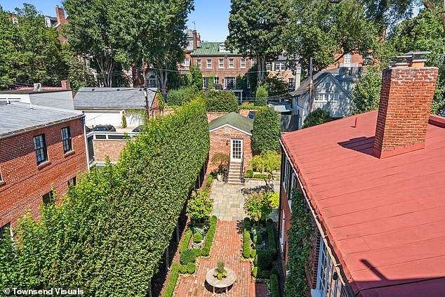 The exterior of the home and its garden offers a great space for entertaining