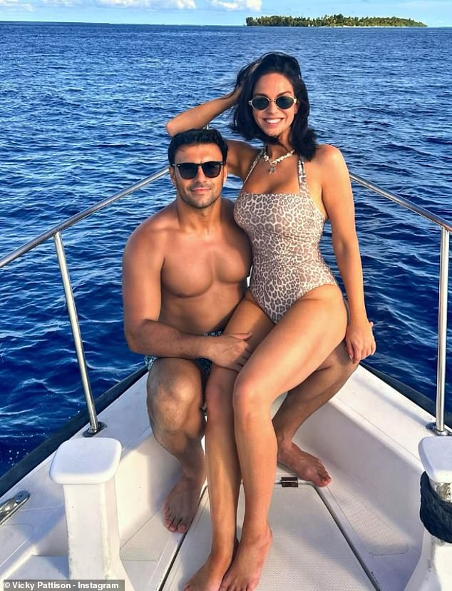 The pair got engaged in 2022, before they got married in front of the cameras last year for a Channel 4 documentary titled My Big Fat Geordie Wedding (pictured together)