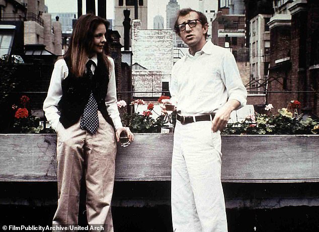In 1977, Keaton took on a leading role alongside Allen in his film Annie Hall (seen above) — which is believed to have been based on their past romantic relationship