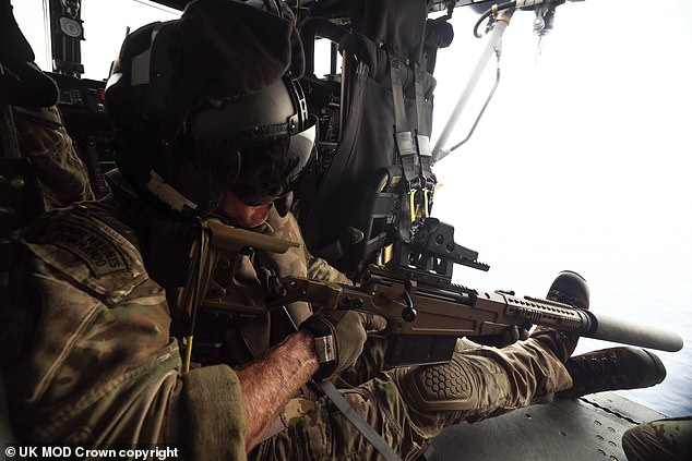 The Ministry of Defence said the mission was one of the most dramatic counter-drug intercepts the Royal Navy has ever been involved with in the Middle East (file image)