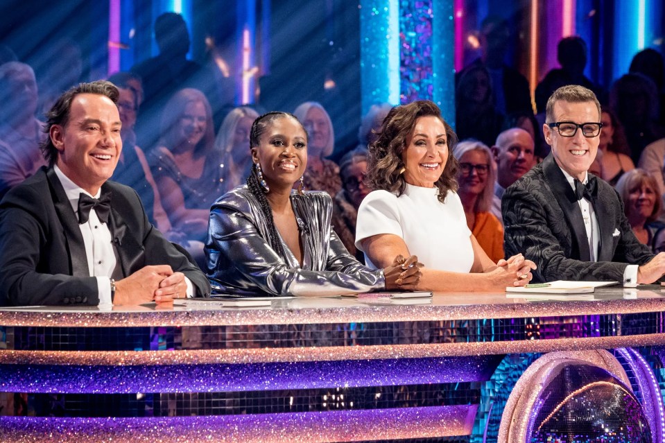 Judges Craig Revel Horwood, Motsi Mabuse, Shirley Ballas, and Anton Du Beke at the Strictly Come Dancing 2025 launch show.