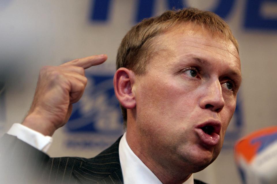 Andrei Lugovoi at a press conference.