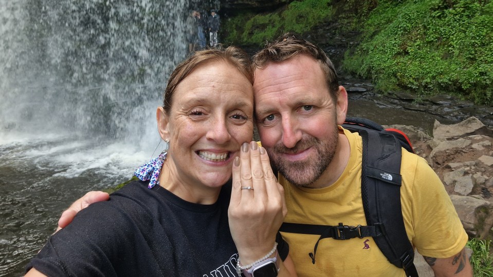 Louise with her fiance Travis in June 2025. Louise Muir-Sage was a secret alcoholic. Supplied by Louise Muir-Sage