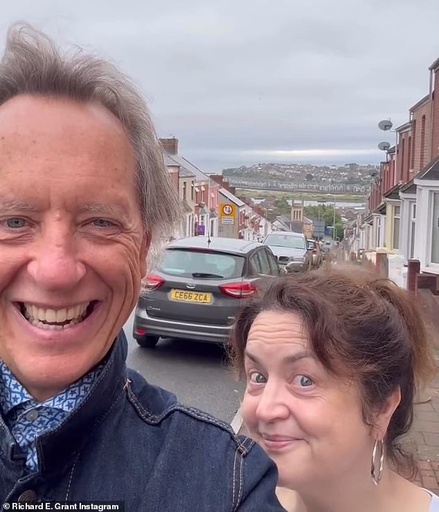 While working on a new period drama , Richard revealed his co-star had taken him out in Barry to show him where she had filmed her scenes as Nessa Jenkins