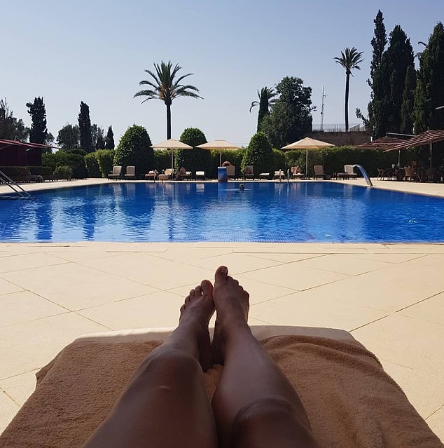 Ms Punshon appears to be well-travelled, often sharing images of her holidaying by the pool
